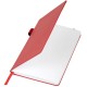 Блокнот А5 135x212 мм BRAUBERG 'Edge', под кожу, резинка, держатель, 80 л., клетка, красный, 117147