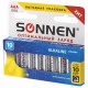 Батарейки КОМПЛЕКТ 10 шт, SONNEN Alkaline, AAA (LR03, 24А), алкалиновые, мизинчиковые, в коробке, 451089