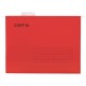 Подвесные папки А4 (350х240 мм) до 80 л., КОМПЛЕКТ 10 шт., красные, картон, STAFF, 270931