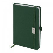 Ежедневник датированный 2021 А5 (138х213 мм) BRAUBERG 'Control', кожзам, держатель для ручки, зеленый, 111474