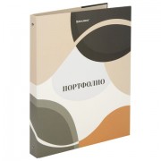 Папка-портфолио универсальная, 4 кольца, 20 файлов, 7БЦ матовая, BRAUBERG 'Abstraction', 117555