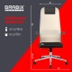 Кресло офисное BRABIX PREMIUM 'Ultimate EX-801' хром, плотная двойная сетка Х2, черное/бежевое, 532919