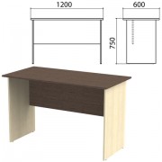 Стол письменный 'Канц', 1200х600х750 мм, цвет венге/дуб молочный (КОМПЛЕКТ)