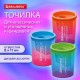 Точилка для классических и утолщенных карандашей BRAUBERG 'Grade', 2 отверстия, с контейнером, 271998