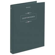 Папка-портфолио универсальная, 4 кольца, 20 файлов, 7БЦ матовая, BRAUBERG 'Classic', 117554