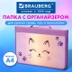 Папка на молнии BRAUBERG А4 с ручкой, с органайзером, 1 отделение, 'Cheerful', 271448