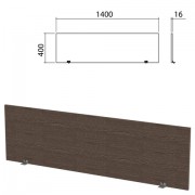 Экран-перегородка 'Канц' 1400х16х400 мм, цвет венге (КОМПЛЕКТ С ФУРНИТУРОЙ)