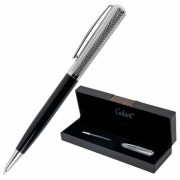 Ручка подарочная шариковая GALANT 'Hector', корпус черный/серебро, детали серебро, узел 0,7 мм, линия письма 0,5 мм, синяя, 144173