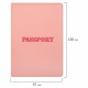 Обложка для паспорта, мягкий полиуретан, 'PASSPORT', нежно-розовая, STAFF, 238403