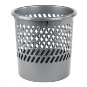 Корзина для бумаг STAFF 'Basic' сетчатая, 10 л, серая, 237918