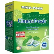 Таблетки для посудомоечных машин 100 шт. CLEAN&FRESH 'ALL-in-1', УТ000000044