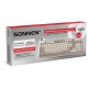 Клавиатура проводная бесшумная USB, 102+98 клавиш, LED-подсветка, SONNEN K620, слоновая кость / серая, 513950