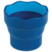 Стакан для воды FABER-CASTELL 'Clic&Go', складной, пластиковый, синий, 181510
