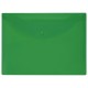 Папка-конверт с кнопкой прозрачная МАЛОГО ФОРМАТА А5, BRAUBERG UNIVERSAL, зеленая, 0,15 мм, 273069