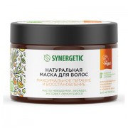 Маска для волос 300 мл, SYNERGETIC 'Максимальное питание и восстановление', натуральная, 701802