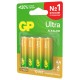 Батарейки КОМПЛЕКТ 4 шт., GP Ultra G-Tech, AA (LR6, 15А), алкалиновые, пальчиковые, 15AUA21-2CRSBC4