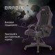 Кресло компьютерное BRABIX 'Striker GM-121', синхромеханизм, 2 подушки, экокожа/велюр, черное, 532962