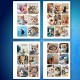 Стикербук ПРОСТО НАКЛЕЙ А6, 16 листов, 96 цветных стикеров, на гребне, BRAUBERG, 'Коты мемы', 666050