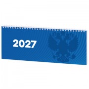 Планинг датированный 2027 285х112мм, STAFF, гребень, картонная обложка, 64 листа, 'Символика РФ', 117853