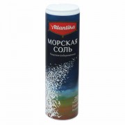 Соль пищевая 250 г, 'Морская' мелкая, йодированная, пластиковая туба с дозатором, АТЛАНТИКА