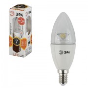 Лампа светодиодная ЭРА, 7 (60) Вт, цоколь E14, 'прозрачная свеча', теплый белый свет, 30000 ч., LED smdB35-7w-827-E14-Clear, B35-7w-827-E14c
