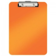 Доска-планшет LEITZ 'WOW', с верхним прижимом, A4, 320х228 мм, пластик, 1,7 мм, оранжевая, 39710044