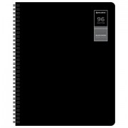 Тетради ДЭК А5 96 л. КОМПЛЕКТ 4 шт., BRAUBERG, гребень, клетка, 80 г/м2, Soft-Touch, 'Black Classic', 405581