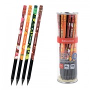 Карандаш чернографитный с принтом BRAUBERG 'JUICY FRUIT', 1 шт., HB, с ластиком, корпус ассорти, 182017
