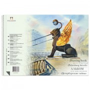 Альбом для рисования А4 (210х297 мм), 40 л., спираль, целлюлозная бумага, 160 г/м2, жесткая подложка, 'Петербургские тайны', АЛПт/А4