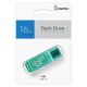 Флеш-диск 16 GB, SMARTBUY Glossy, USB 2.0, зеленый, SB16GBGS-G