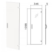 Дверь СТЕКЛО, средняя, 'Канц', 346х5х1098 мм, БЕЗ ФУРНИТУРЫ, ДК35