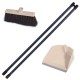 Совок для мусора КОМПЛЕКТ щетка + рукоятки по 80 см, вставные, пластик, 'ЛЕНИВКА', IDEA, М5177, М 5177