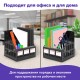 Лоток вертикальный для бумаг BRAUBERG 'SMART-MAXI' (254х255х297 мм), 3 отделения, сетчатый, сборный, черный, 231525