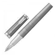 Ручка 'Пятый пишущий узел' PARKER 'Ingenuity Deluxe Chrome Coloured CT', корпус серебристый, хромированные детали, черная, 1931472