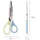 Ножницы ЮНЛАНДИЯ, 135 мм, с футляром для лезвий, мятно-голубые, блистер, 237110