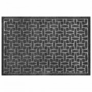Коврик придверный 60х90 см, СЕРЫЙ, грязезащитный, 430 г/м2, фактурный рисунок АЛМАЗ, ЛЮБАША, 701055