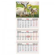 Календарь квартальный 2027г, 3 блока 3 гребня, бегунок, офсет, BRAUBERG, 'Символ 2027', 118247