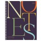 Тетрадь А5 96 л. HATBER гребень, клетка, матовая ламинация, 3D-фольга, 'Notes' (микс в спайке), 090317, Тетрадь 96л Not