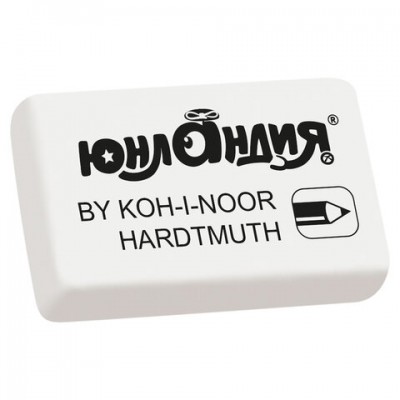 Ластик ЮНЛАНДИЯ (KOH-I-NOOR EXCLUSIVE) 300/60, 31х21х8 мм, белый, 228699, 0300060052KD