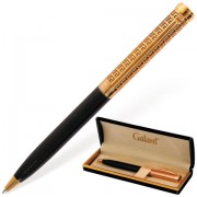 Ручка подарочная шариковая GALANT 'Empire Gold', корпус черный с золотистым, золотистые детали, пишущий узел 0,7 мм, синяя, 140960