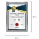 Рамка 21х30 см небьющаяся, багет 15 мм пластик, BRAUBERG 'Respect', серебристая, 391271