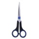 Ножницы BRAUBERG 'Soft Grip', 165 мм, черно-синие, резиновые вставки, 3-сторонняя заточка, 230761