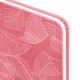 Еженедельник датированный 2023 МАЛЫЙ ФОРМАТ 95х155 мм А6, BRAUBERG 'Foliage', под кожу, розовый, 113981