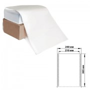 Бумага с отрывной перфорацией, 240х305 мм (12'), 1600 листов, плотность 65 г/м2, белизна 98%, STARLESS