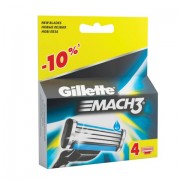 Сменные кассеты для бритья 4 шт., GILLETTE (Жиллет) 'Mach3', для мужчин