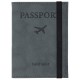 Обложка для паспорта с карманами и резинкой, мягкая экокожа, 'PASSPORT', серая, BRAUBERG, 238203