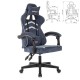 Кресло компьютерное BRABIX 'Shooter GM-123', 2 подушки, ткань, синее/серое, 533212