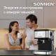 Кофеварка рожковая ручной капучинатор SONNEN CM8501, 1100 Вт, 1,5 л, 15 бар, черная/серебро, 456335
