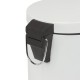 Ведро-контейнер для мусора (урна) с педалью ЛАЙМА 'Classic', 5 л, белое, глянцевое, металл, со съемным внутренним ведром, 604947