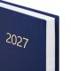 Ежедневник датированный 2027 145х215мм, А5, STAFF, обложка бумвинил, синий, 117816